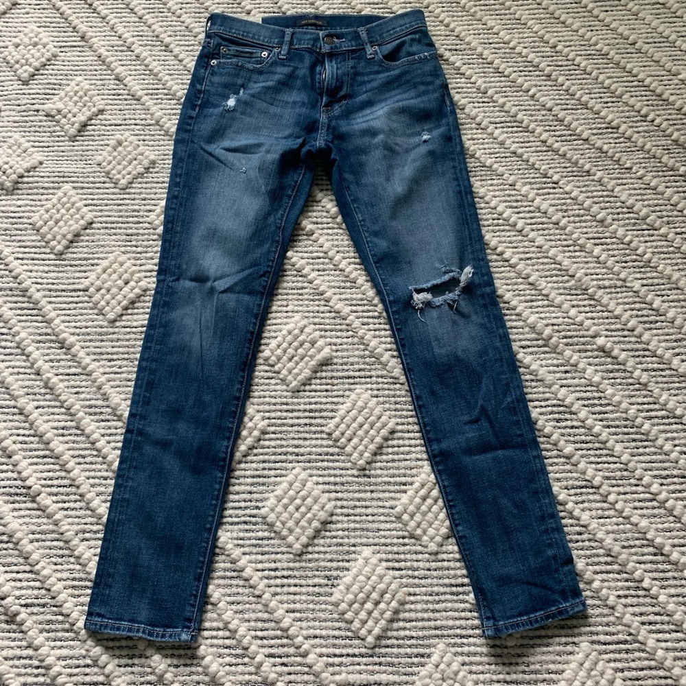 Abercrombie and Fitch distressed jeans stretch super skinny 29w 30l